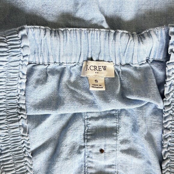 J. CREW CHAMBRAY BUTTON FRONT TANK TOP SIZE S - Picture 7 of 8